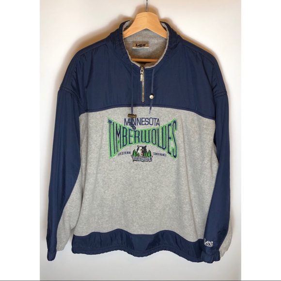 Lee Sport Other - VTG Mens Lee Sport 3/4 Zip Fleece MN T Wolves XXL